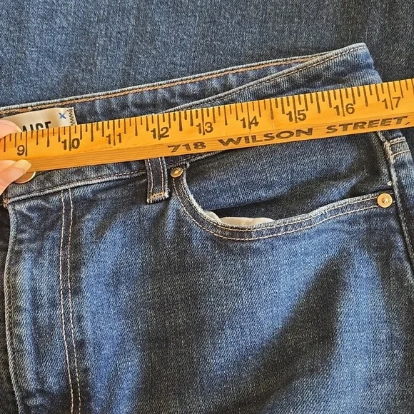 Paige Wide Leg Harper Jeans Womens Size 32 Dark Wash - Picture 9 of 12